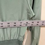 Max Mara  Studio Pointed Collar Buttoned Top In Green size US 12 missing button Photo 6