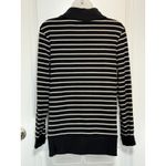 Banana Republic  Striped Shawl Collar Pullover Sweatshirt Women Medium Academia Photo 1