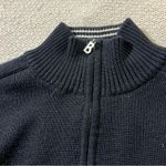 Bogner Womens Navy Blue Virgin Wool Blend Ski Quarter Zip Sweater Medium EUC Photo 1