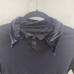 Cosabella  Black Long Sleeve Mesh Velvet Accent Bodysuit Size Medium Photo 1