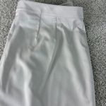 St. John Collection Women's Size 14 Beige Wide Leg Cropped Career Pants Designer Photo 5