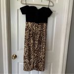 Dress the Population  Bailey Sequin Dress Womens‎ XS Black Gold Bodycon Midi NWOT Photo 14