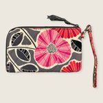 Vera Bradley  Zip Zip Wristlet Cheery Blossoms Red Pink Floral Large Zip Wallet Photo 1