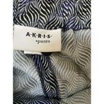 Akris Punto  Black & Blue Print Geometric Wide Leg Pants Size US 6 Photo 6
