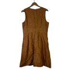 Ann Taylor  Linen Blend Sheath Dress Brown Size 10 Sleeveless Career Office Photo 3