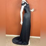 Maryam Torabi custom black maxi dress formal gown in soft fabric. E48 Blue Size 6 Photo 6