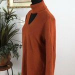 Chico's Chico’s Women Sweater Turtle L Long Sleeve Pullover Knit Y2K Minimalist Orange Photo 4
