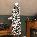BCBGeneration  Floral Midi Dress Black Cream 8 Photo 2