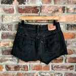Levi's Levi’s 501 Black Denim Jean Shorts Cut Off High Rise, 28 Photo 4