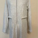 Athleta Cozy Karma Long Plush Sweatshirt Jacket heathered Gray $148 Small Photo 1