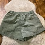 Open Edit  Shorts Women's Medium Relaxed Pull‎ On Green Drawstring Waist Photo 6