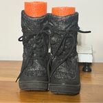 Rocket Dog  Size 8 Cuffed Gray & Black Lace-Up Cloth Combat Style Ankle Boots Photo 3