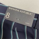 Banana Republic NWT Avery Pants Striped Navy Blue Mid Rise Ankle Length Size 8 Photo 2