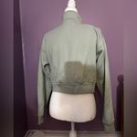 TNA‎ Cozy Quarter Zip Fleece Sweater Mint Cropped Small Pastel Spring Top Green Photo 2