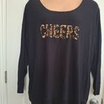 Torrid Sleep Sz 3 Black Cheers Sequin Women's Top Photo 2
