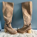 Free People Jasper Platform Tan Suede Over The Knee Boots Photo 1