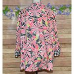 Foxcroft  Colorful Button Up Contrast Cuff Blouse Top Plus Size 20W Cotton V-Neck Photo 7