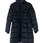 Larry Levine Puffer Coat Womens S Black Sherpa Lined Quilted Zip Up Warm Winter Photo 0