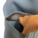 Wool Blend Parosh Blue Sleeveless Pocket Front Zip Back Imported Mini Dress S Photo 7