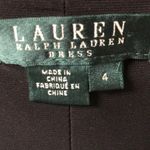 Ralph Lauren Lauren Women’s Patterned Black and White Boatneck Ruched Side Dress Photo 7