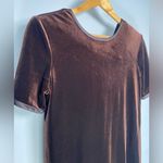 Vintage Brown Velvet Dress Midi Bodycon Fall Witchy Gothic Whimsy 90s Gala Y2K 8 Photo 1