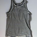 Everlane  The Tank in Essential Cotton Blue White Stripe X-Small NWOT Photo 1