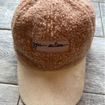 Zyia  Active Sherpa Baseball Cap Hat Fuzzy OSFA Teddy Suede Adjustable Camel Photo 0