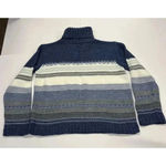 Fashion Bug Vintage  Acrylic Turtleneck Sweater Striped USA Made Size Small Photo 1