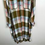 Anthropologie Pilcro  Plaid Side Slit Maxi Tunic Buttondown Womens M Photo 5