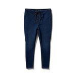 Free People Women's Lace Up Corset Front Skinny Jeans 30 Medium Wash Stretch Y2K Photo 1