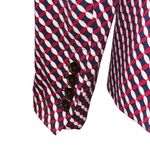 Boden USA Boden Nell Ponte Blazer Geometric Wine Navy One Button Size 6R Photo 6