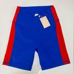 NWT Wilo The Label blue/red ribbed biker shorts size/M Size M Photo 0
