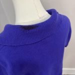 St. John  Purple 100% Cashmere Pearl Button Blouse Top Medium Photo 2