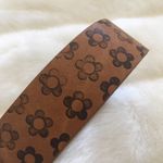Floral Print Italian Leather Belt Brown Size L Photo 7