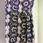 Charlie Jade  Womens Small Multi Color Print Long Sleeve V Neck Button Dress Photo 4