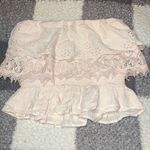 American Eagle  Pink Eyelet Ruffle layered Top Size XS Coquette Girl Photo 1