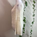 Nanette Lepore Top Boho Cream Lace Sheer Long Sleeve Embroidered Fringe SZ 2 Photo 3