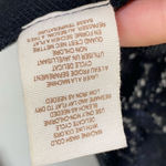 Free People Black Shimmer Sheer Floral Lace Henley Neck Flare Blouse Top Size L Photo 6