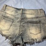 Source Unknown  Light Blue Frayed Jean Shorts Photo 14
