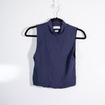 Babaton Aritzia Women's Contour Mock Neck Sleeveless Stretch Tank Top Blue M Photo 0