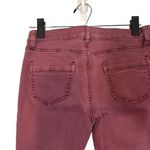 Ashley Mason Light Maroon Zipper Detail Ankle Skinny Denim Jeans Women Sz 5/27 Photo 7