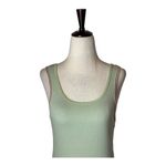 L.F. Markey Tank Top Women 2‎ Green Organic Cotton Ribbed Knit Athleisure Yoga Photo 2