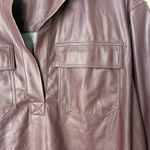 Saylor  Fabiana faux leather pullover top size S Photo 3