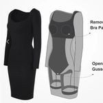 Popilush Black Midi Dress Size L Photo 1