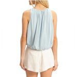 HYFVE ‎ Women’s Size L Sleeveless Bubble Hem Top Light Blue Coastal Pastel NWT Photo 8