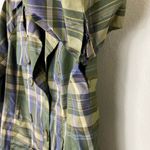 Avenue Green Plaid Water Resistant Double Breasted Coat Size 14/16 Photo 2