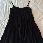 ZARA Women's Straight Neck Textured Mini Dress in Black Photo 1