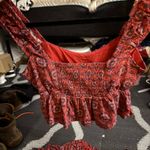 Two peice flower skirt and top set Red Photo 0