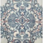 Kenar Ladies White & Blue Printed Blouse Top Size M Lightweight Career Church Photo 2