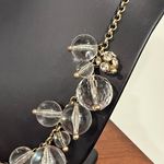 J.Crew  Necklace CLEAR Jumbo Large Bead Ball Orb Bubble Lucite statement Photo 2